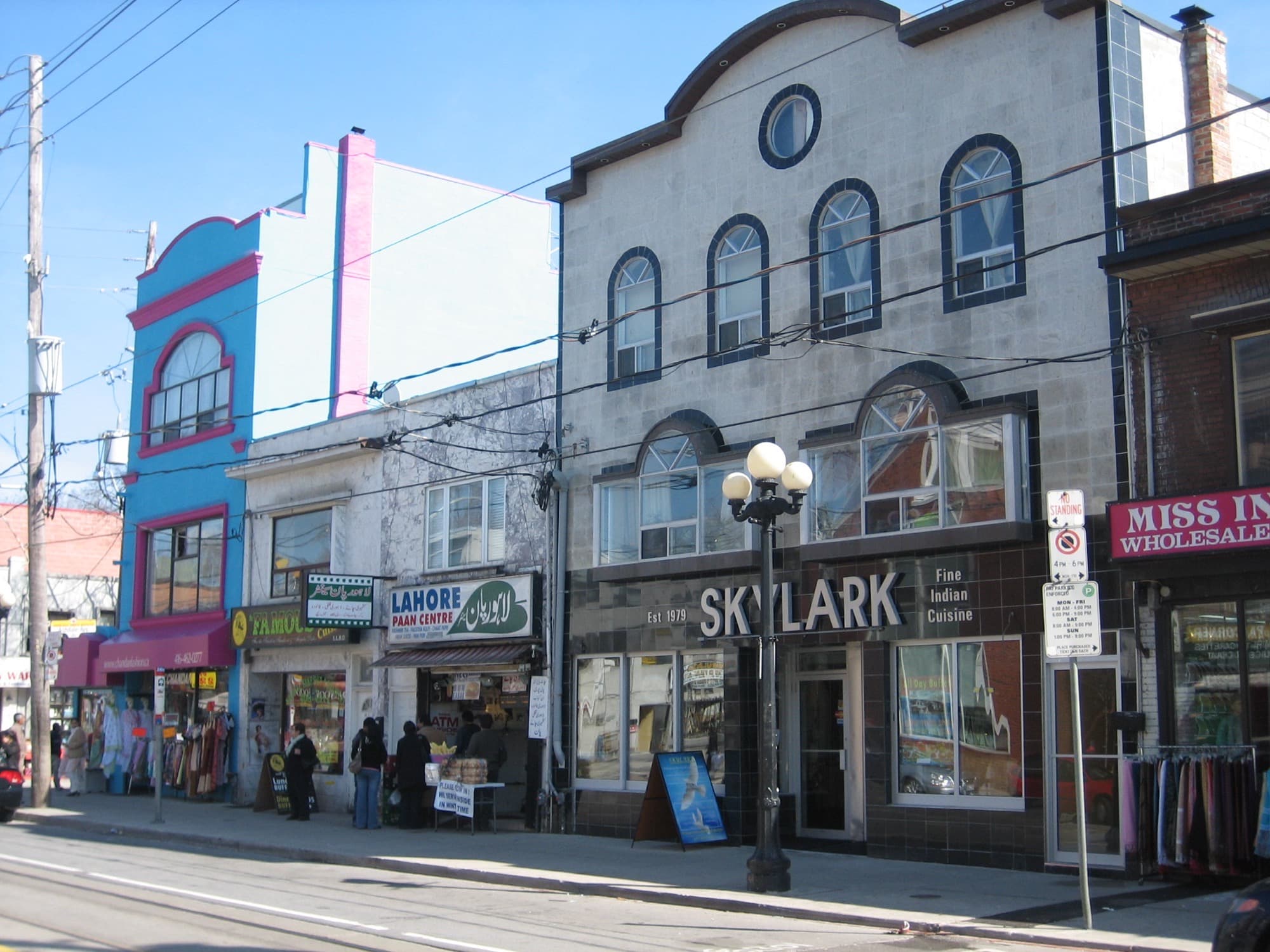 Gerrard Street East storefronts in Toronto’s Little India / Gerrard India Bazaar